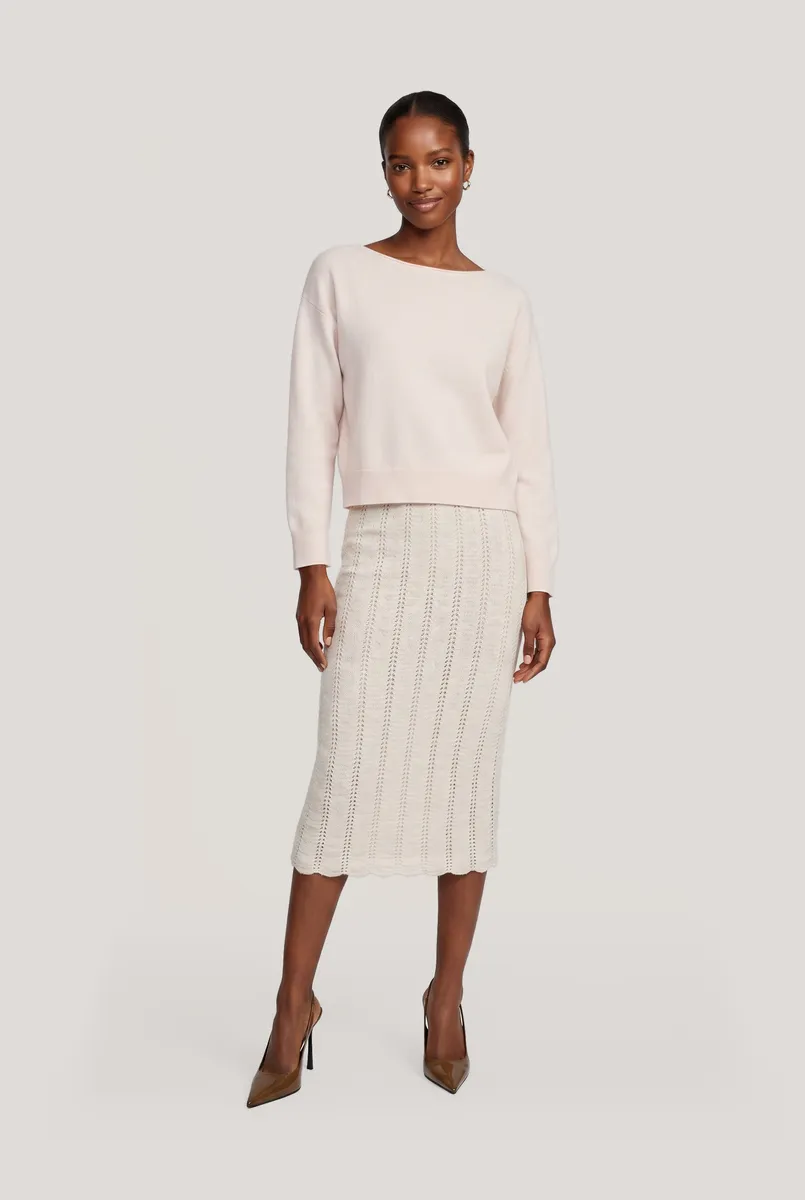 Cotton Silk Pointelle Skirt 6