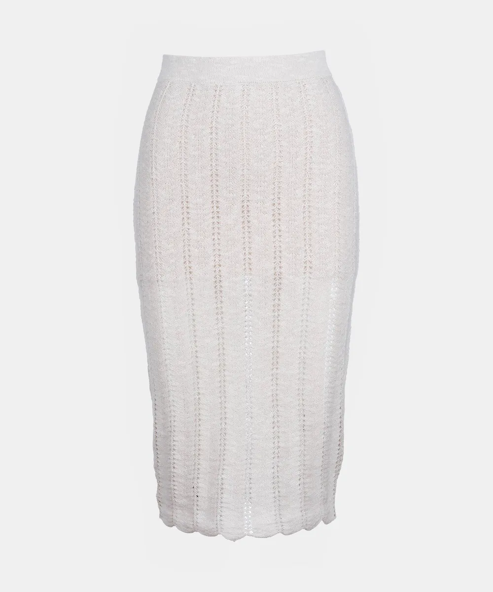 Cotton Silk Pointelle Skirt 7
