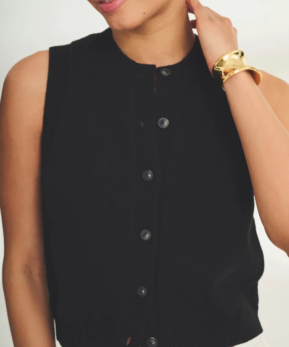 Cotton Sleeveless Cardigan 2