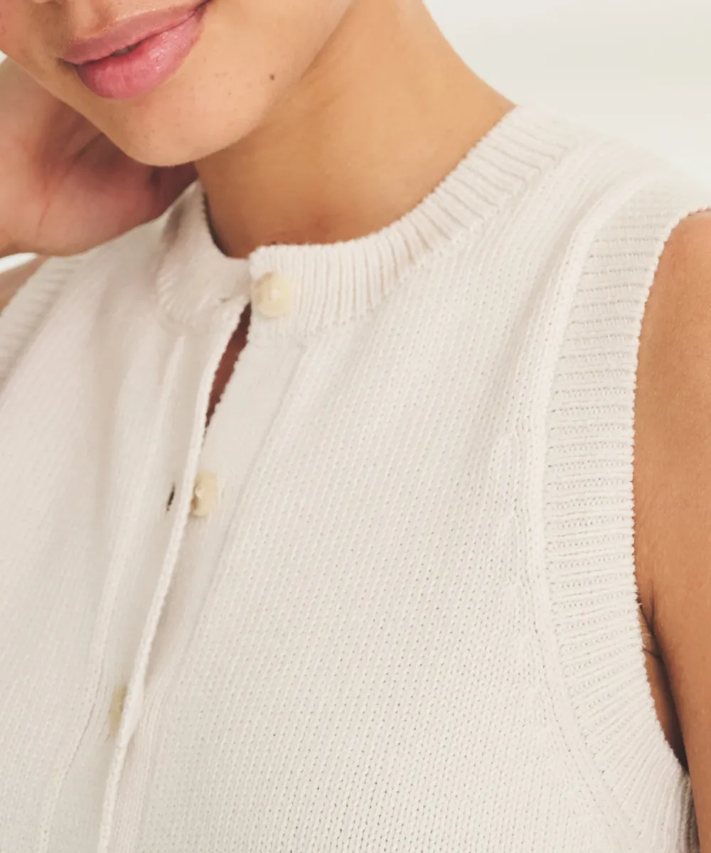 Cotton Sleeveless Cardigan 8