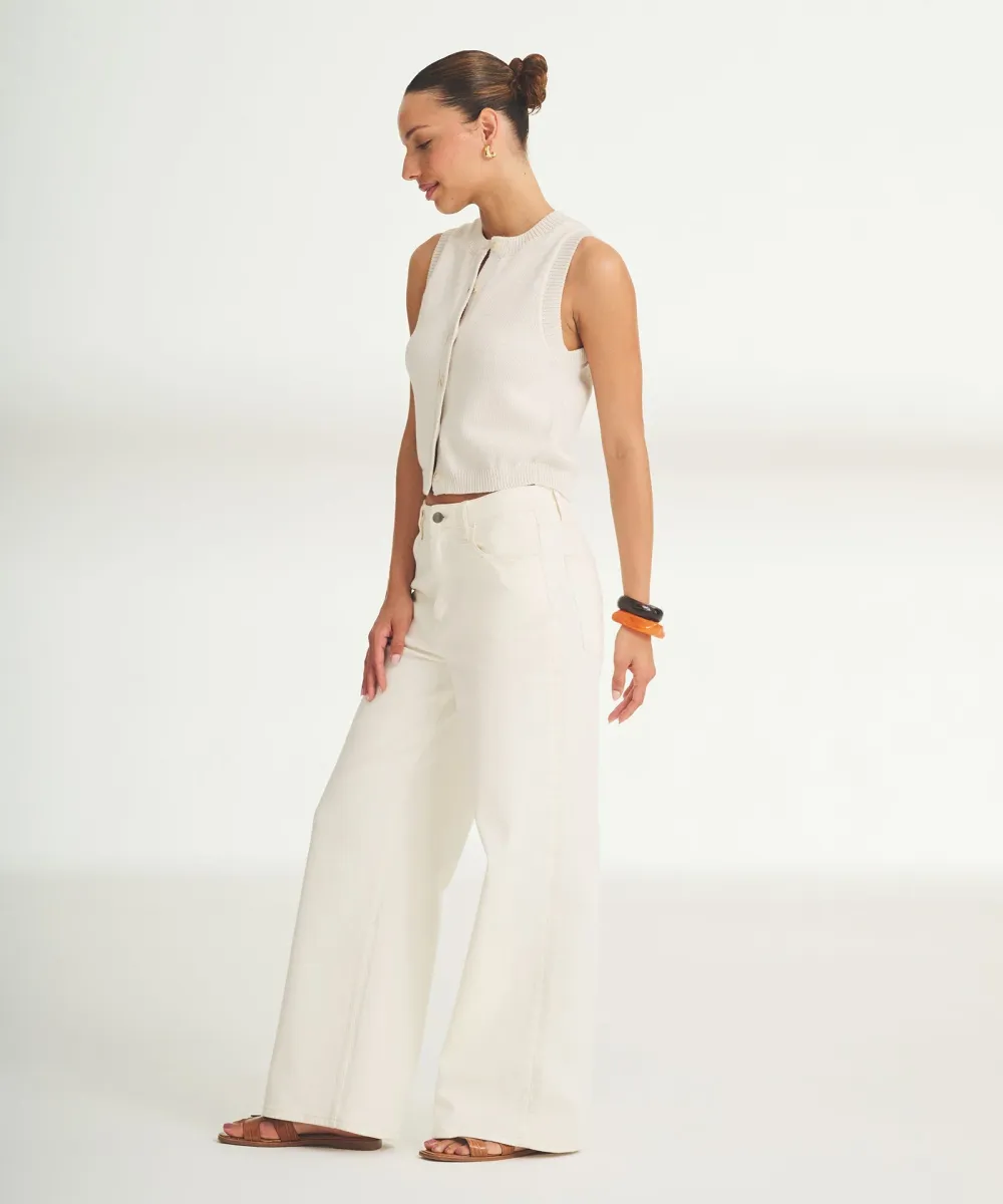 Cotton Sleeveless Cardigan 10