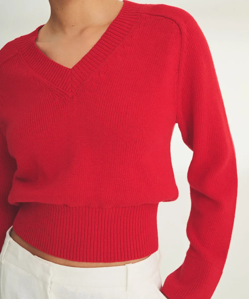 Cotton V-Neck Sweater 15