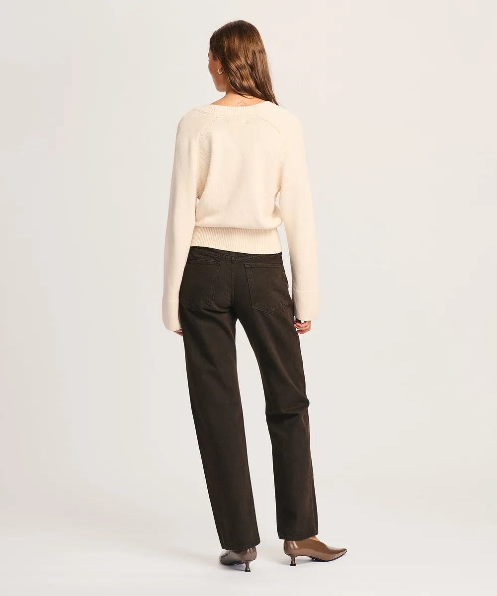 Cotton V-Neck Sweater 26
