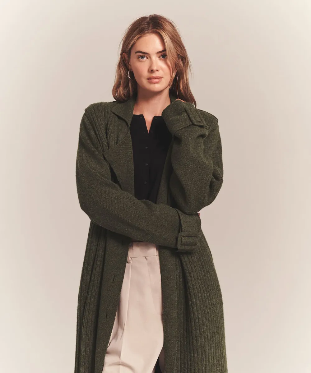 Full Length Two Piece Knit Coat 2