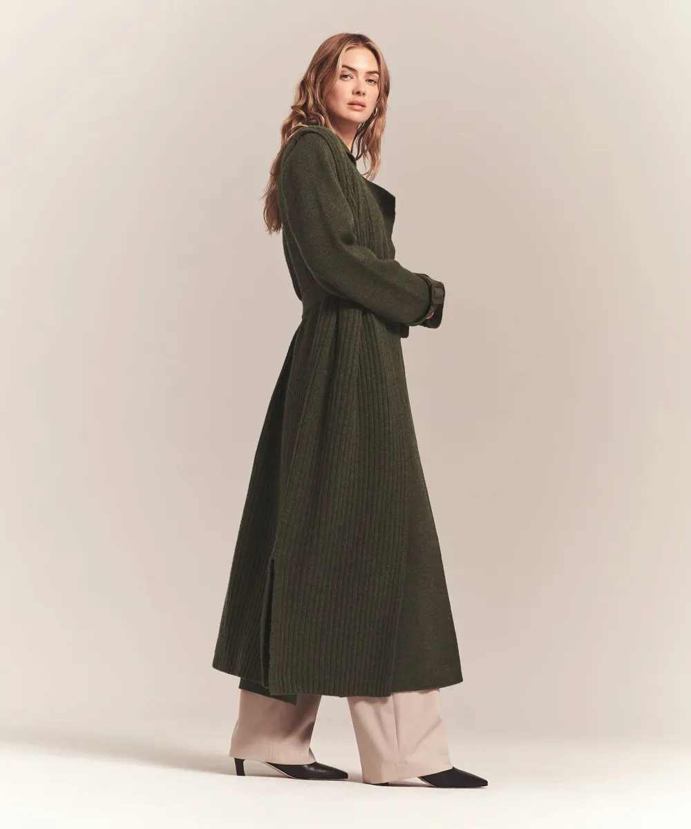 Full Length Two Piece Knit Coat 4