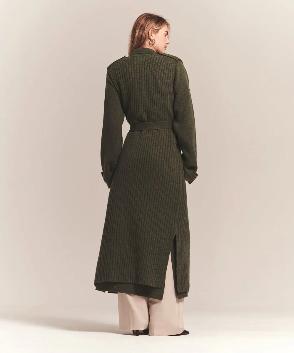 Full Length Two Piece Knit Coat 5