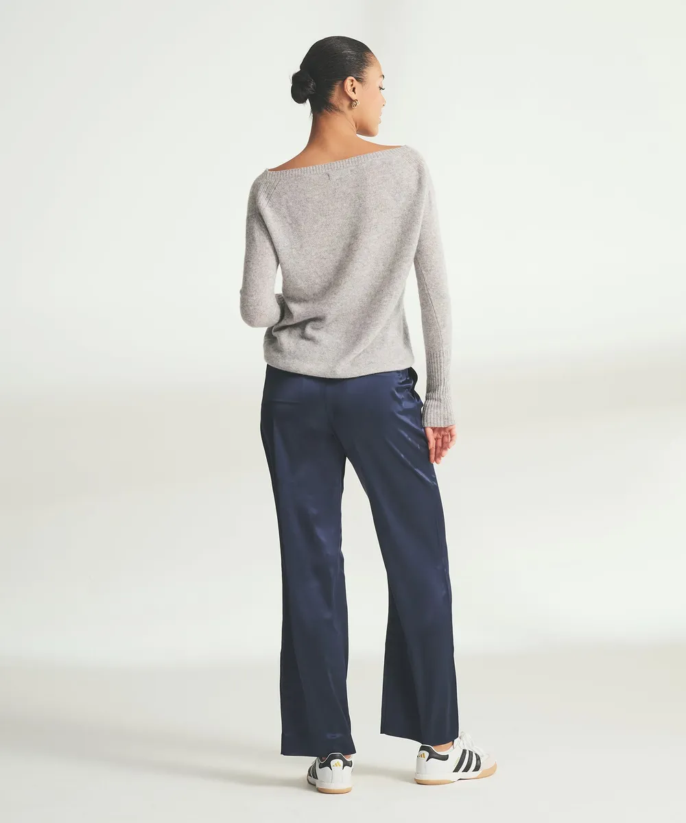 Lightweight Cashmere Boatneck Sweater 12