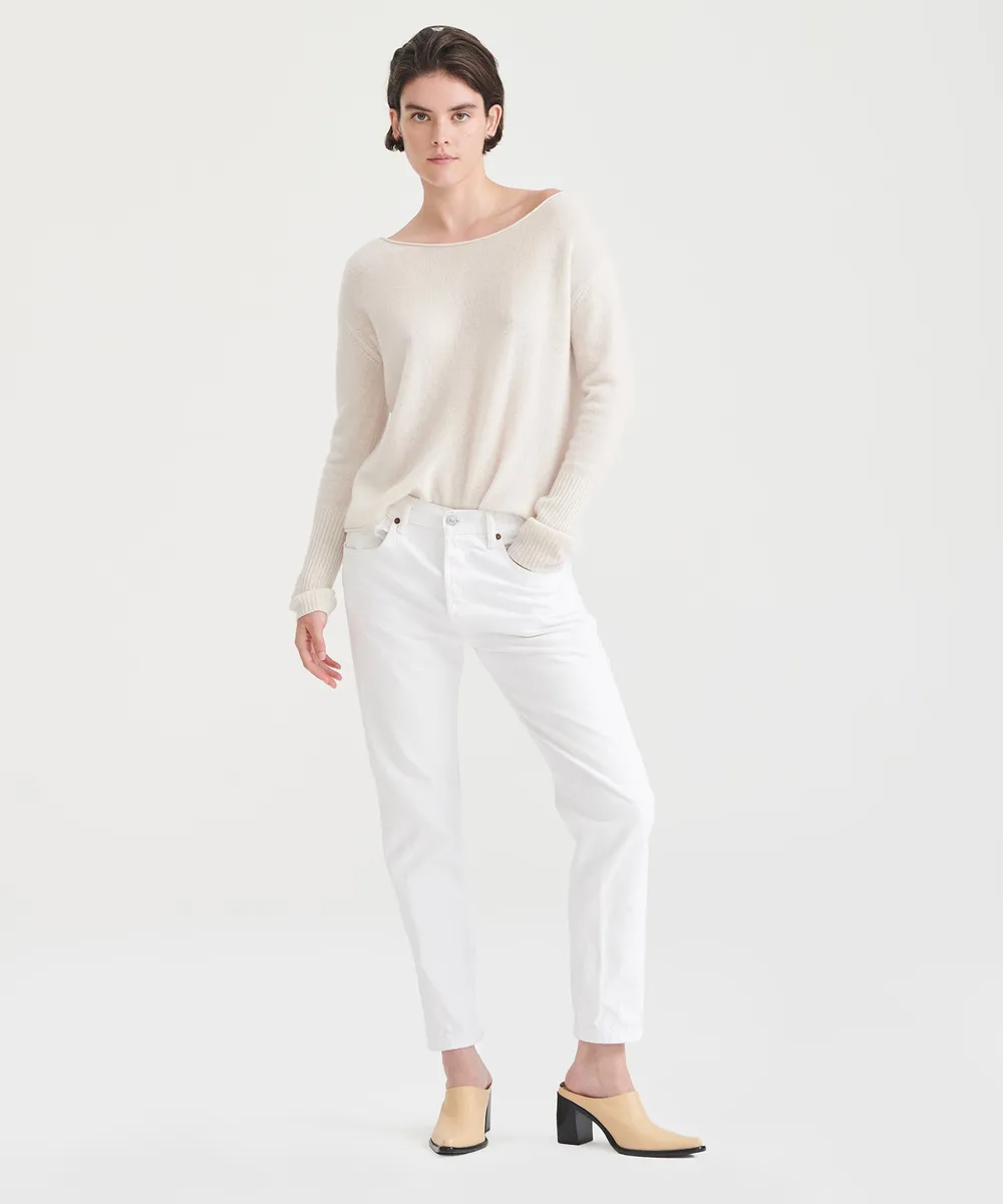 Lightweight Cashmere Boatneck Sweater 15