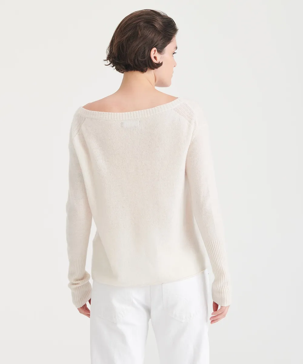 Lightweight Cashmere Boatneck Sweater 18