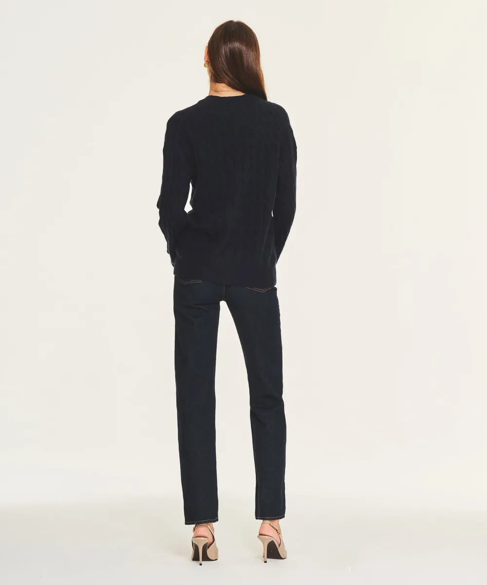 Lightweight Cashmere Cable Oversized Cardigan 10