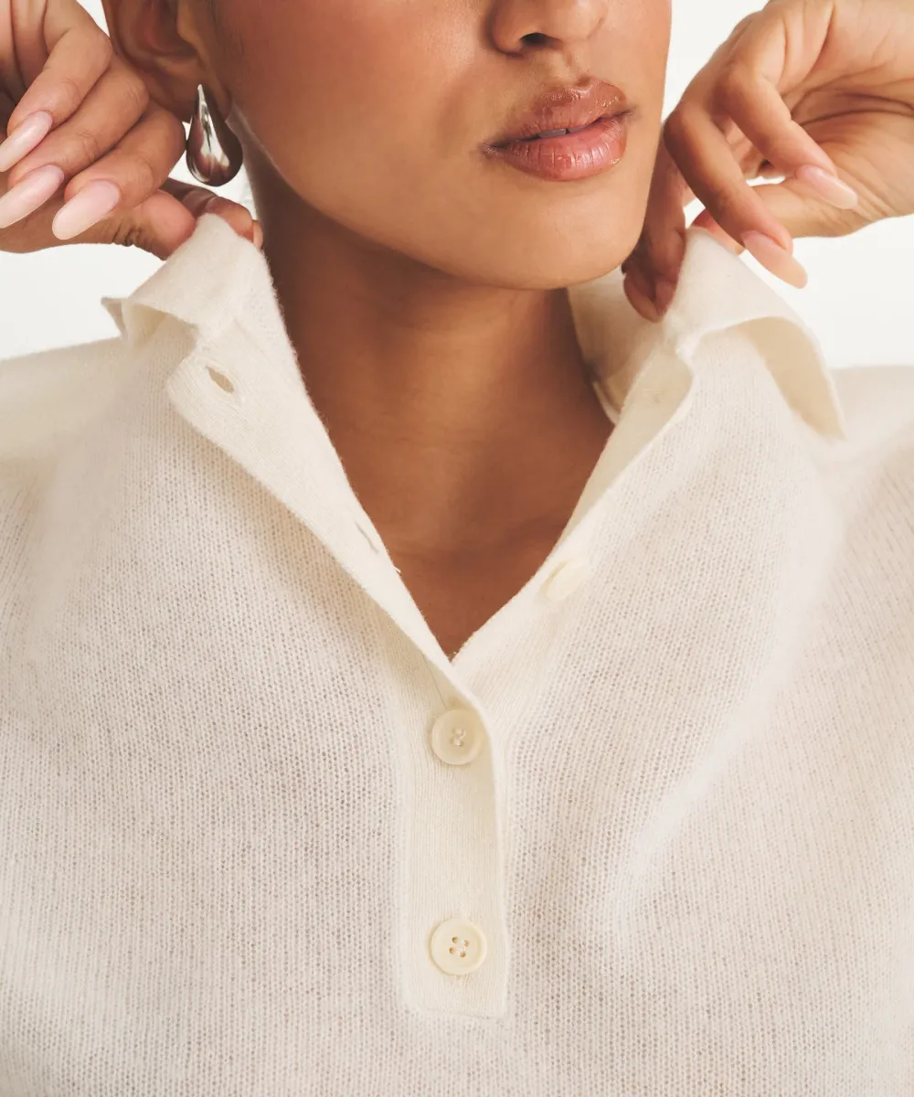 Lightweight Cashmere Oversized Polo 11