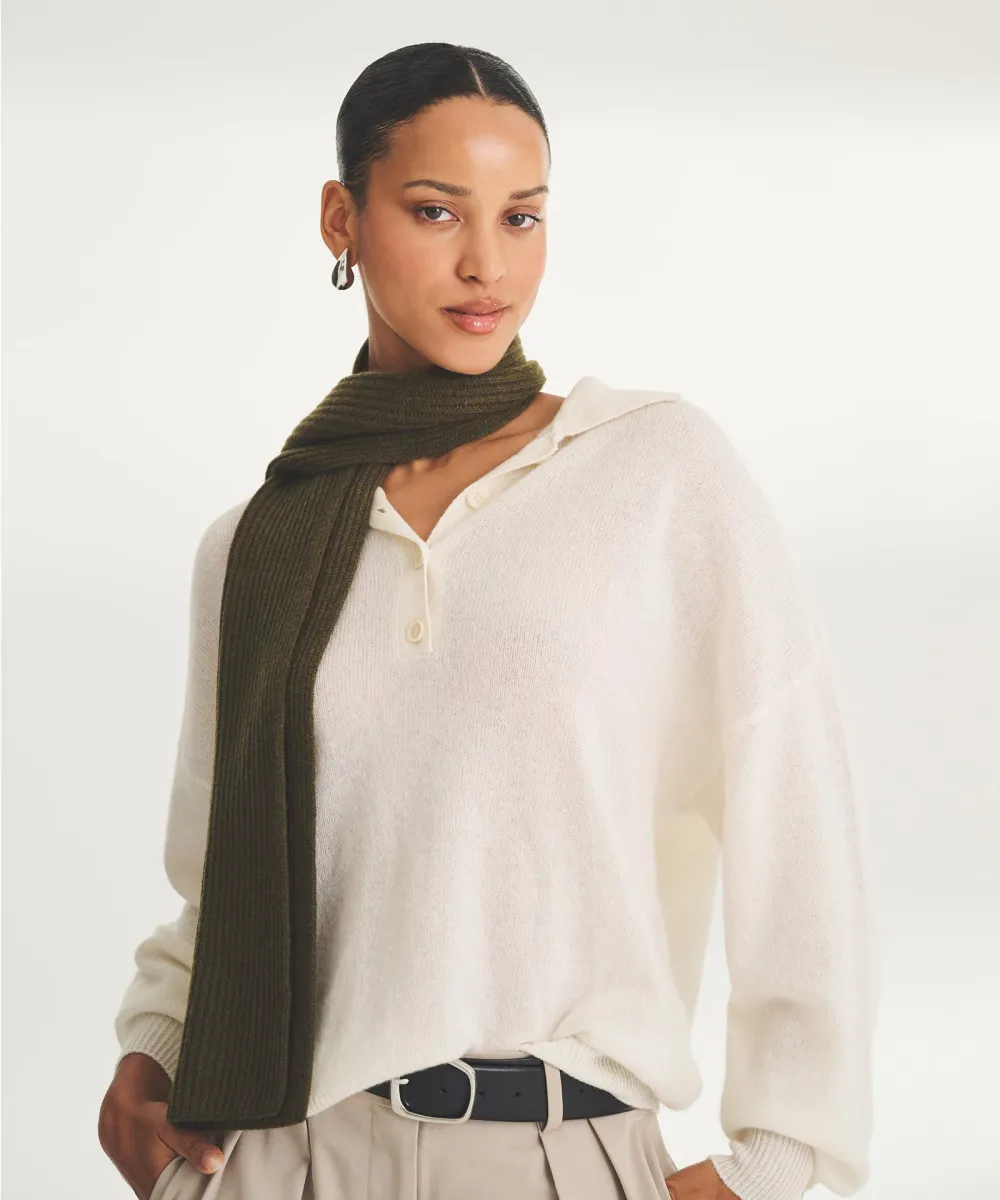 Lightweight Cashmere Oversized Polo 8