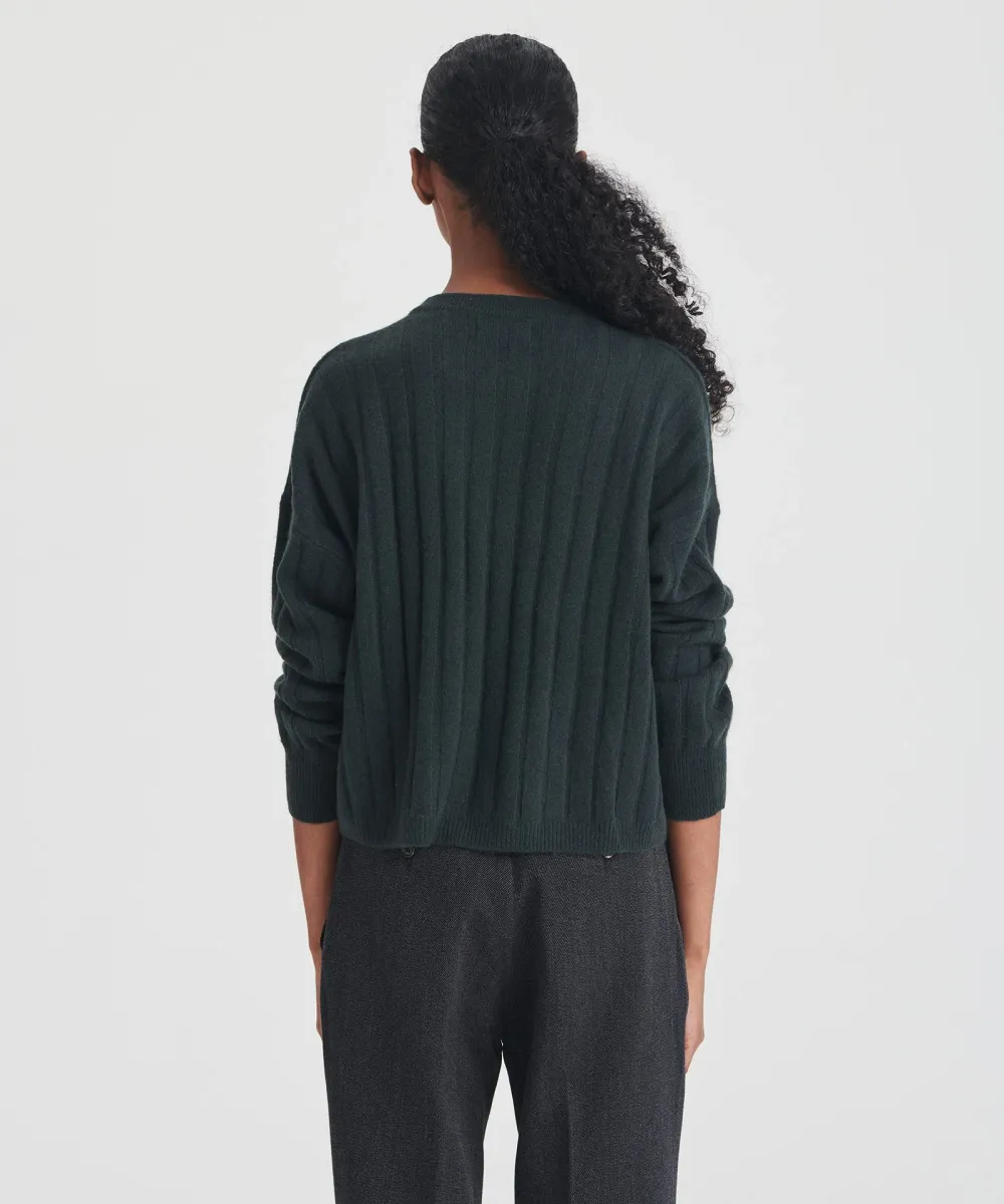 Lightweight Cashmere Ribbed Cropped Sweater 31