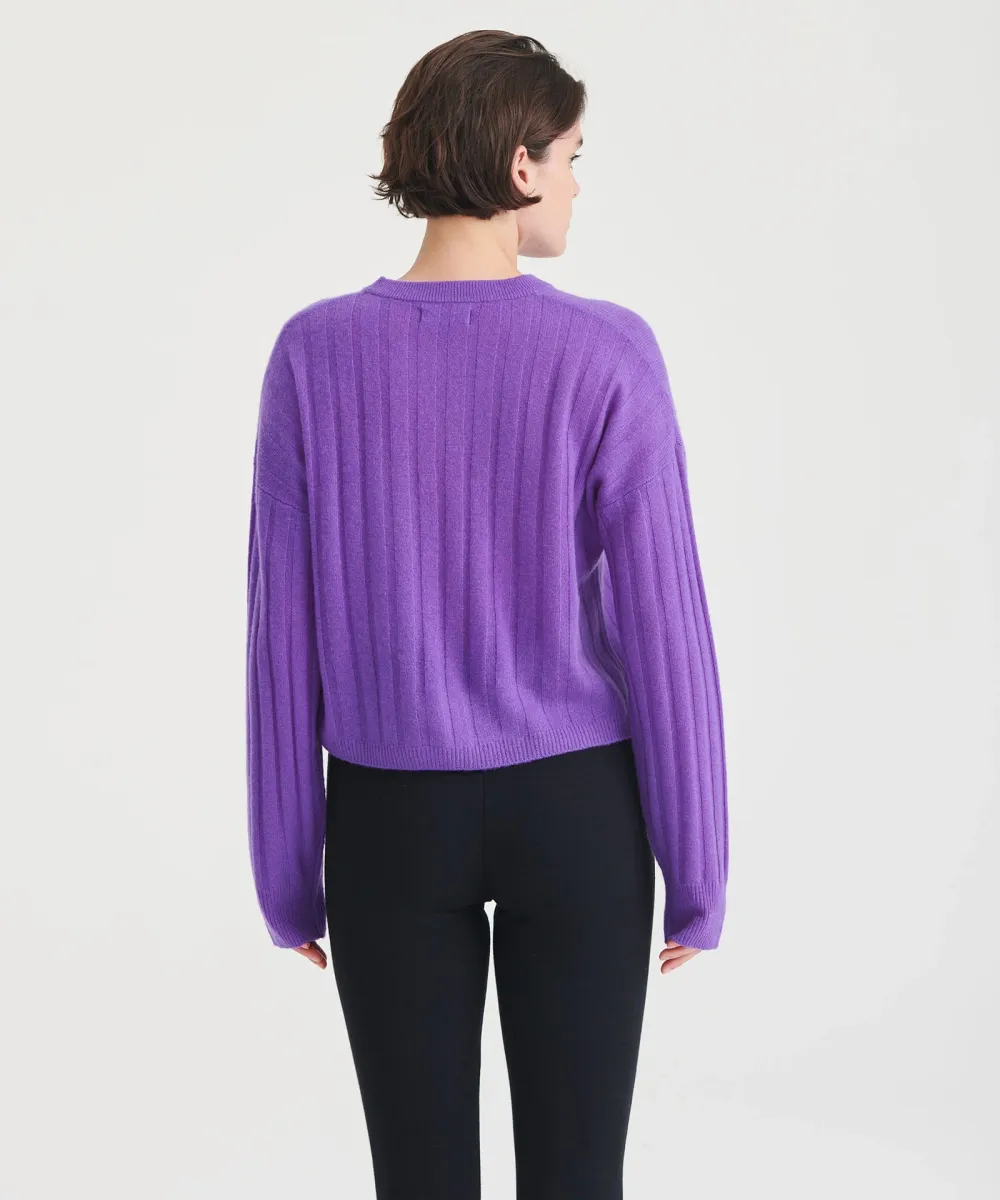 Lightweight Cashmere Ribbed Cropped Sweater 39