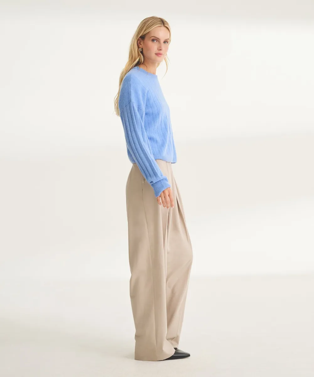 Lightweight Cashmere Ribbed Cropped Sweater 43
