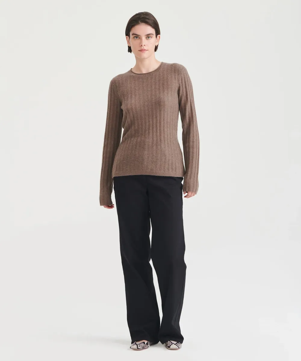 Lightweight Cashmere Ribbed Sweater 11