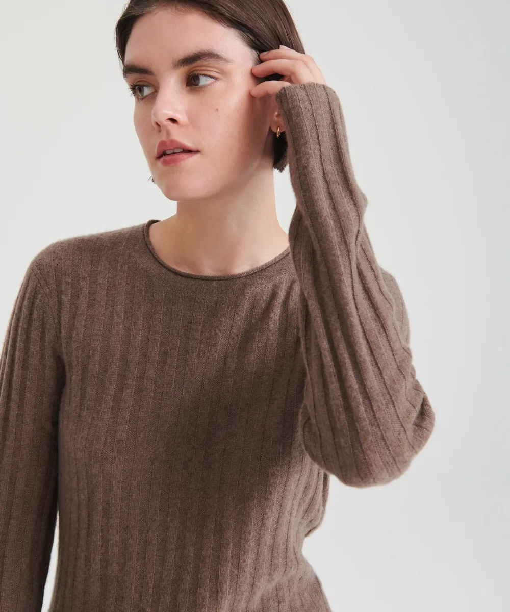 Lightweight Cashmere Ribbed Sweater 12