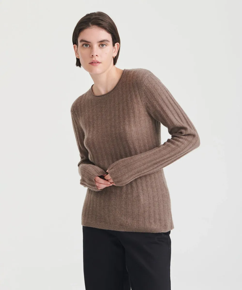 Lightweight Cashmere Ribbed Sweater 15