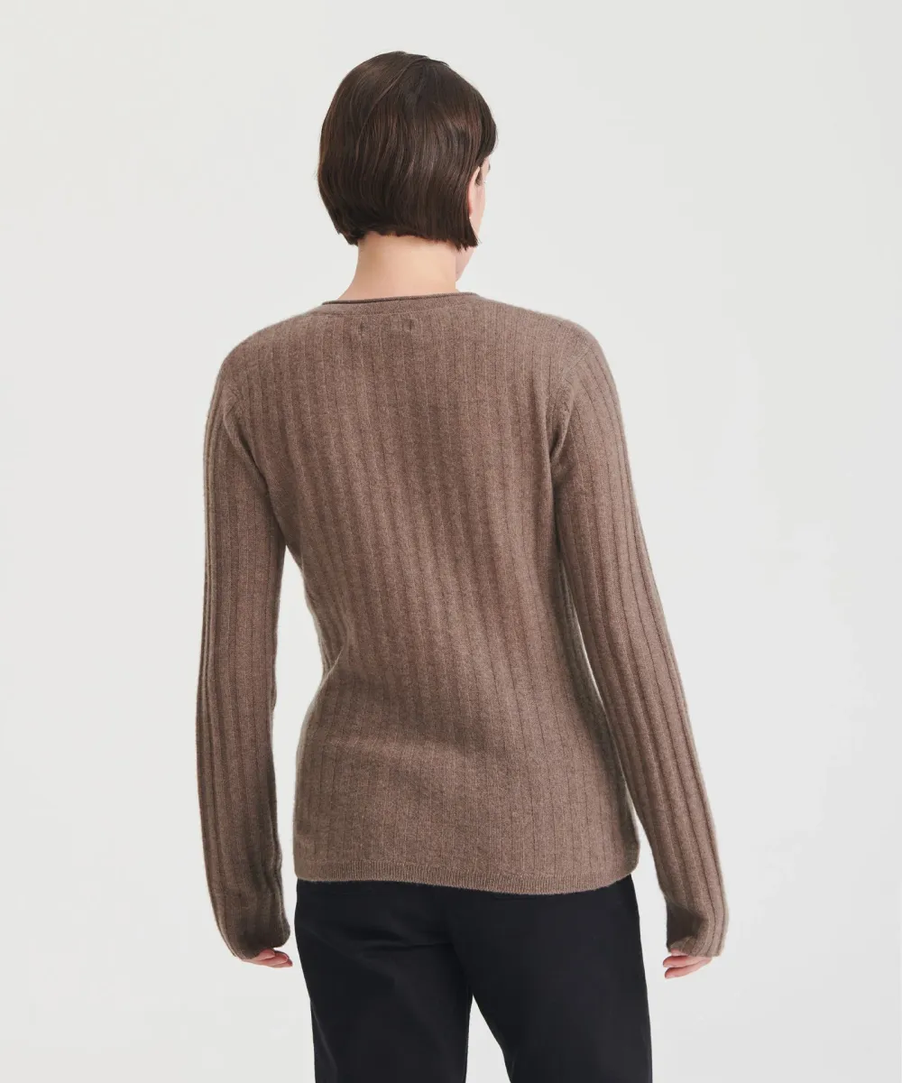 Lightweight Cashmere Ribbed Sweater 16