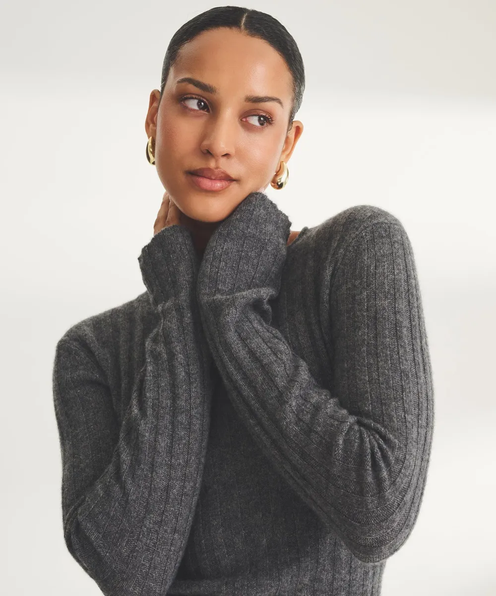 Lightweight Cashmere Ribbed Sweater 18