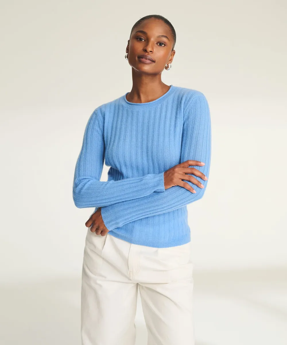 Lightweight Cashmere Ribbed Sweater 3