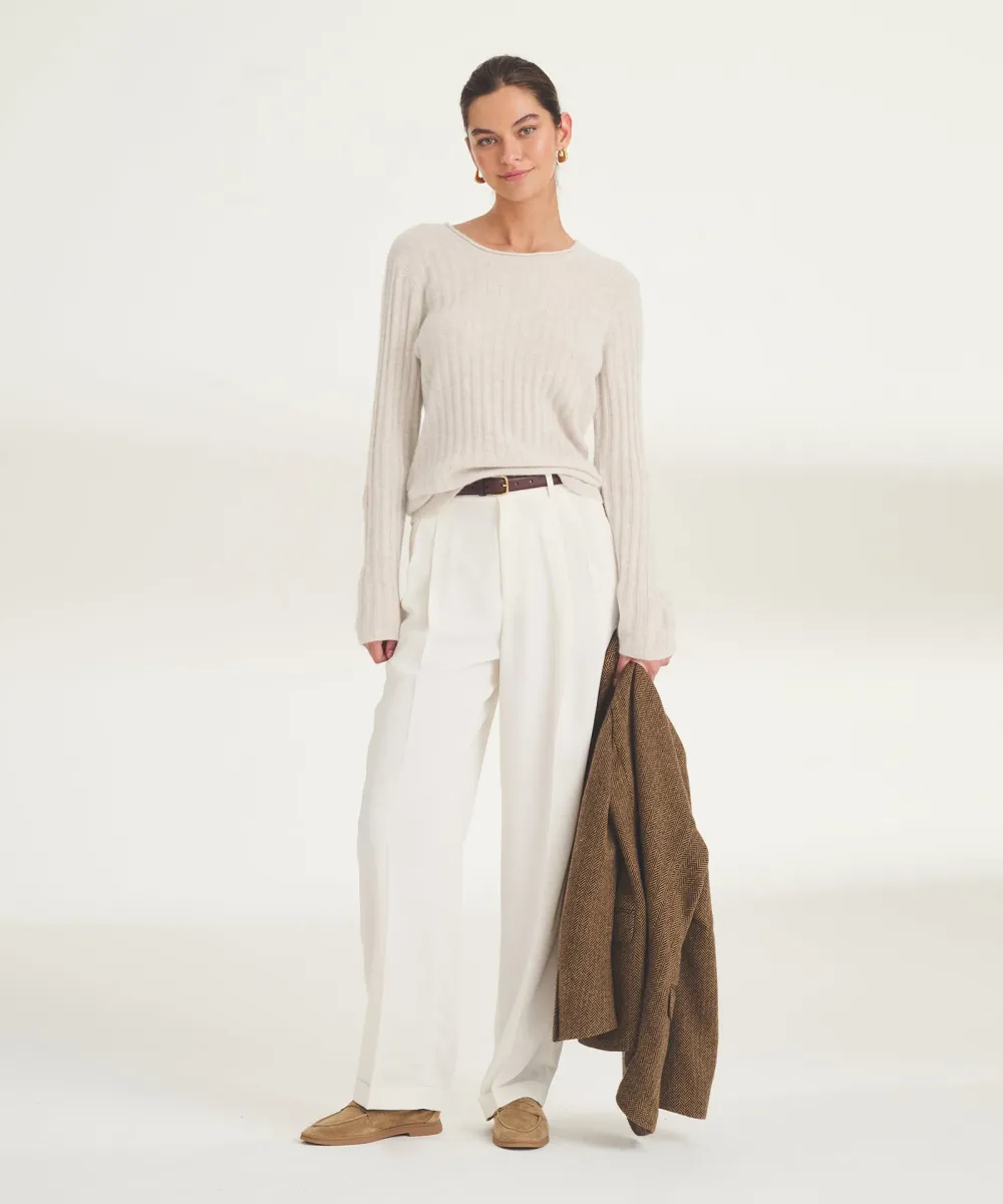 Lightweight Cashmere Ribbed Sweater 23
