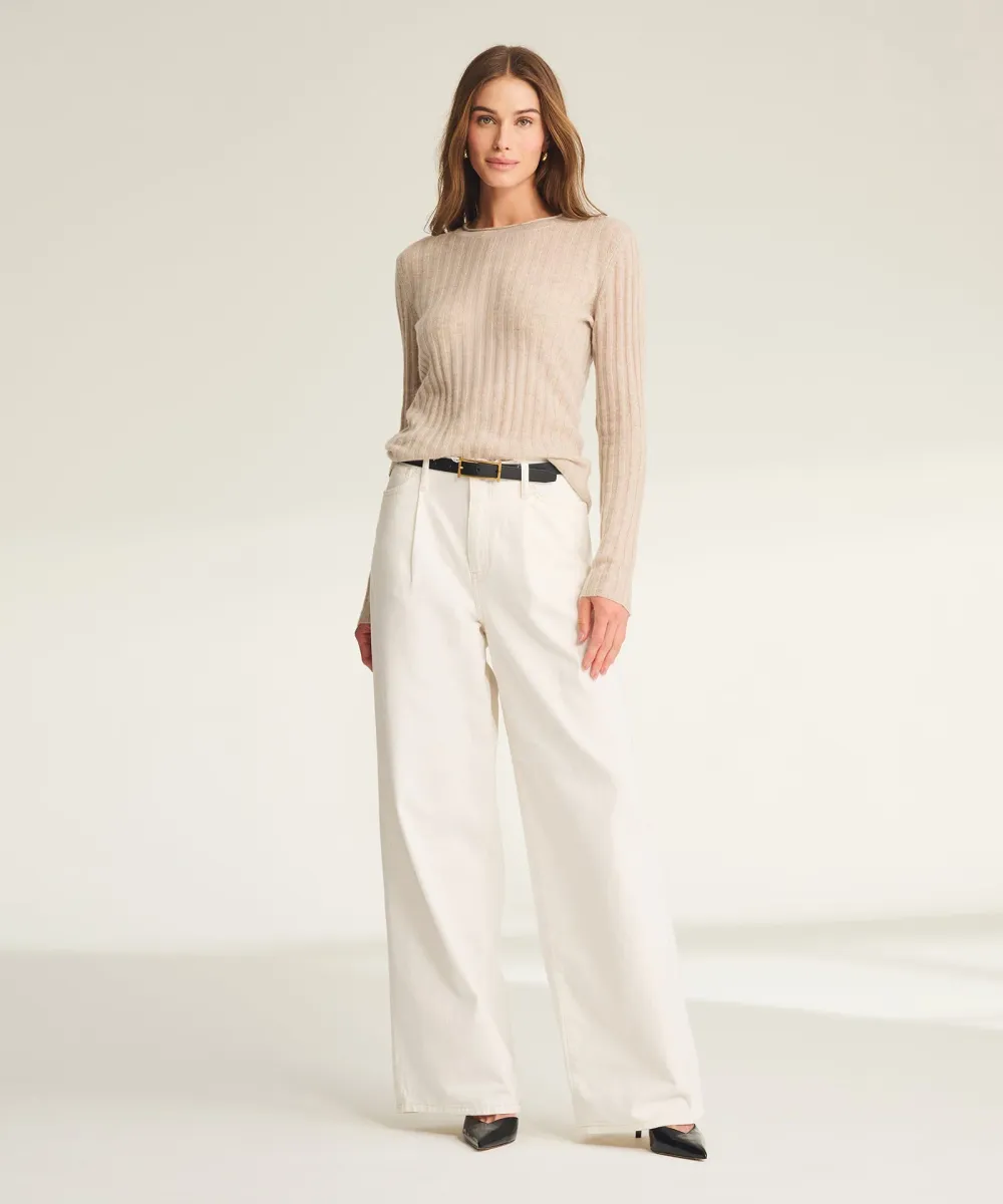 Lightweight Cashmere Ribbed Sweater 30