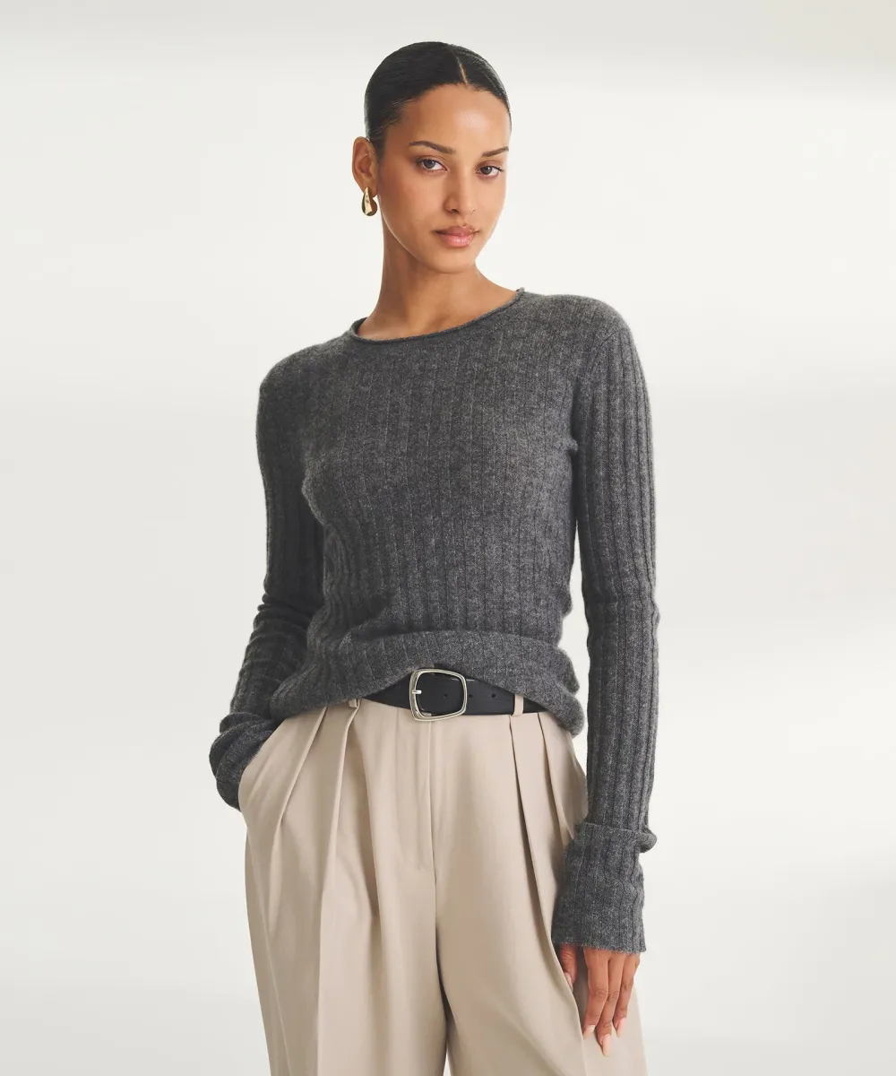 Lightweight Cashmere Ribbed Sweater 4