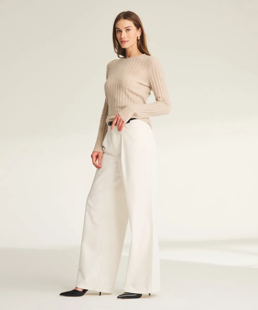 Lightweight Cashmere Ribbed Sweater 32