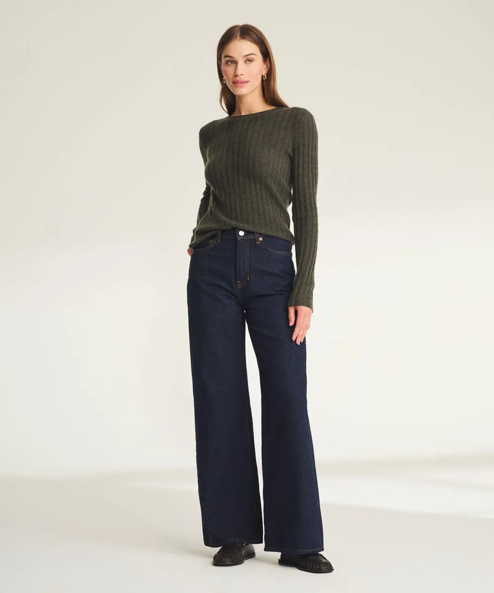 Lightweight Cashmere Ribbed Sweater 40