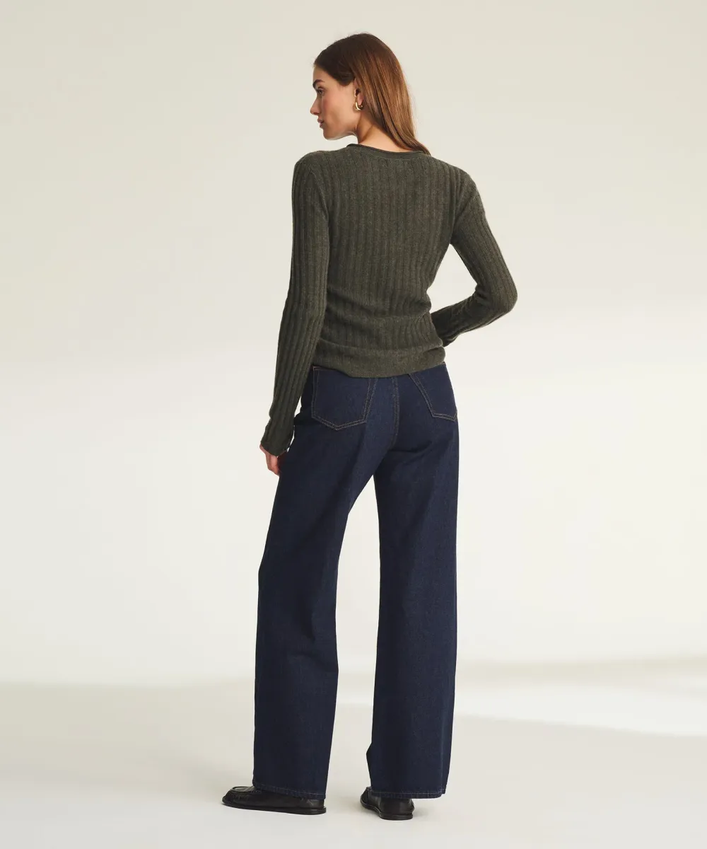 Lightweight Cashmere Ribbed Sweater 42
