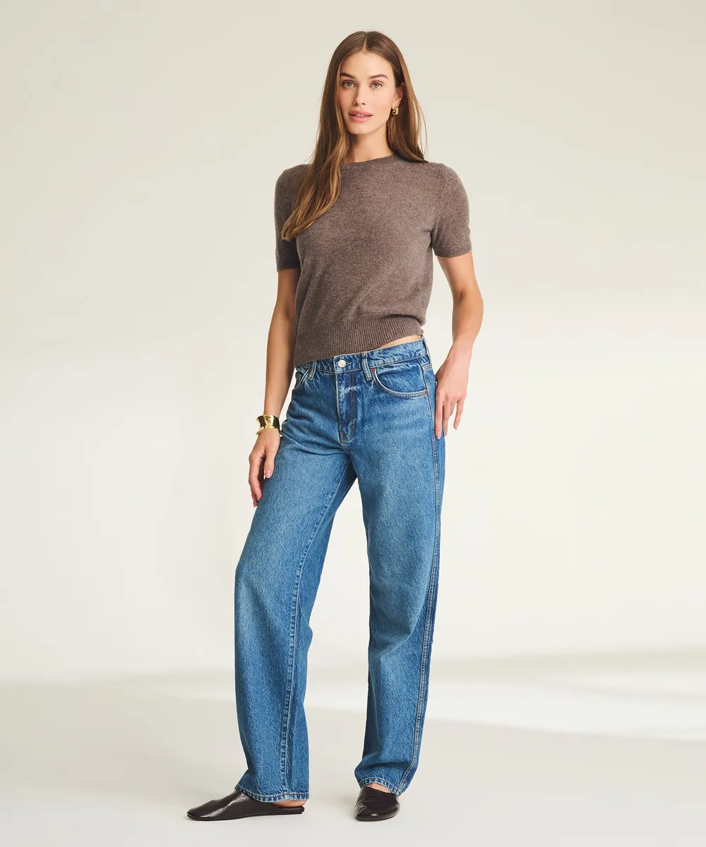 Lightweight Cashmere Short Sleeve Sweater 12