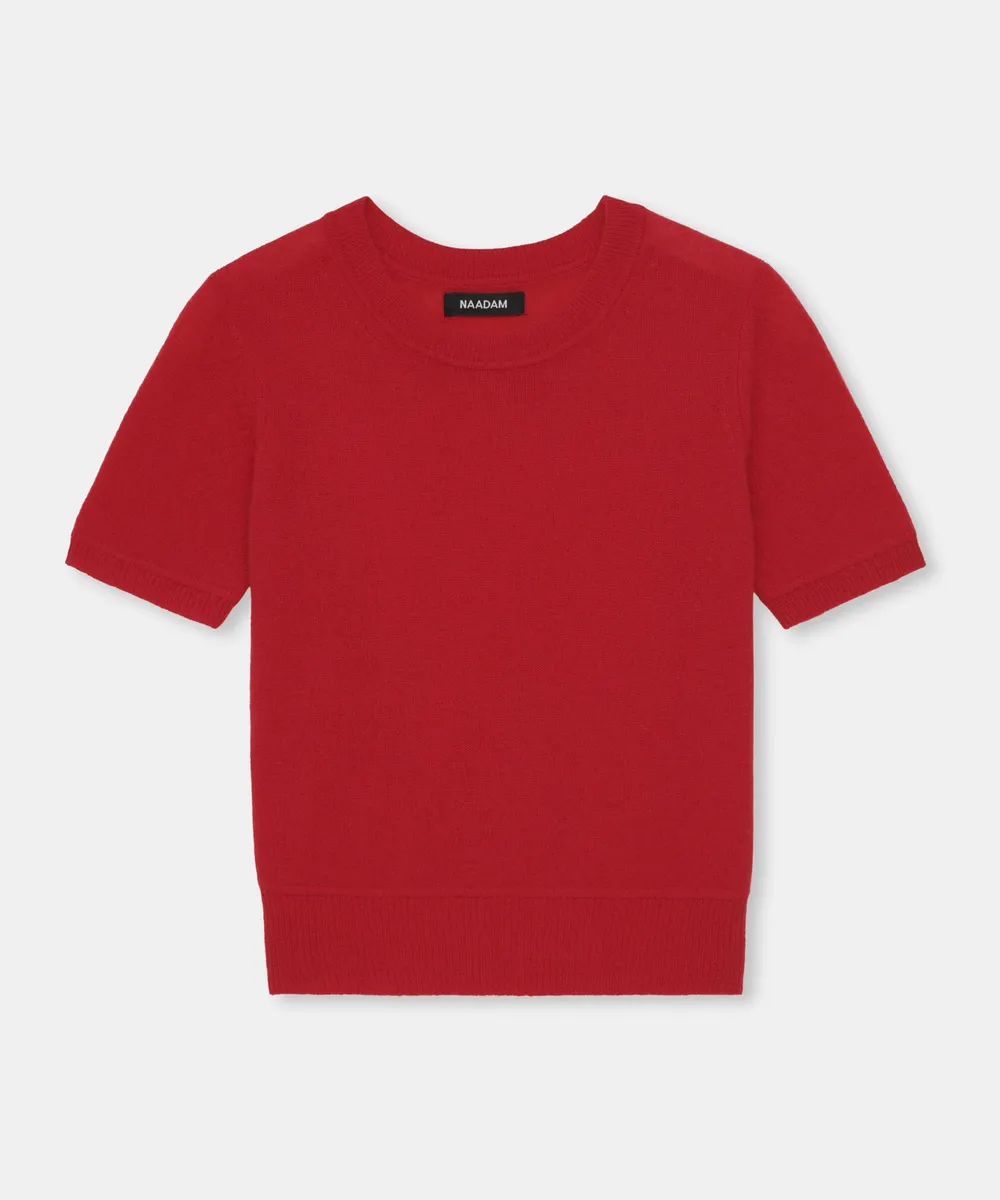 Lightweight Cashmere Short Sleeve Sweater 21