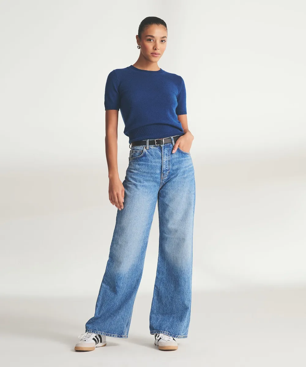 Lightweight Cashmere Short Sleeve Sweater 22