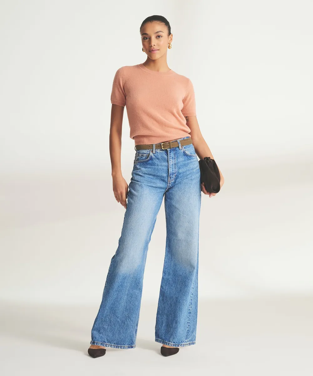 Lightweight Cashmere Short Sleeve Sweater 28