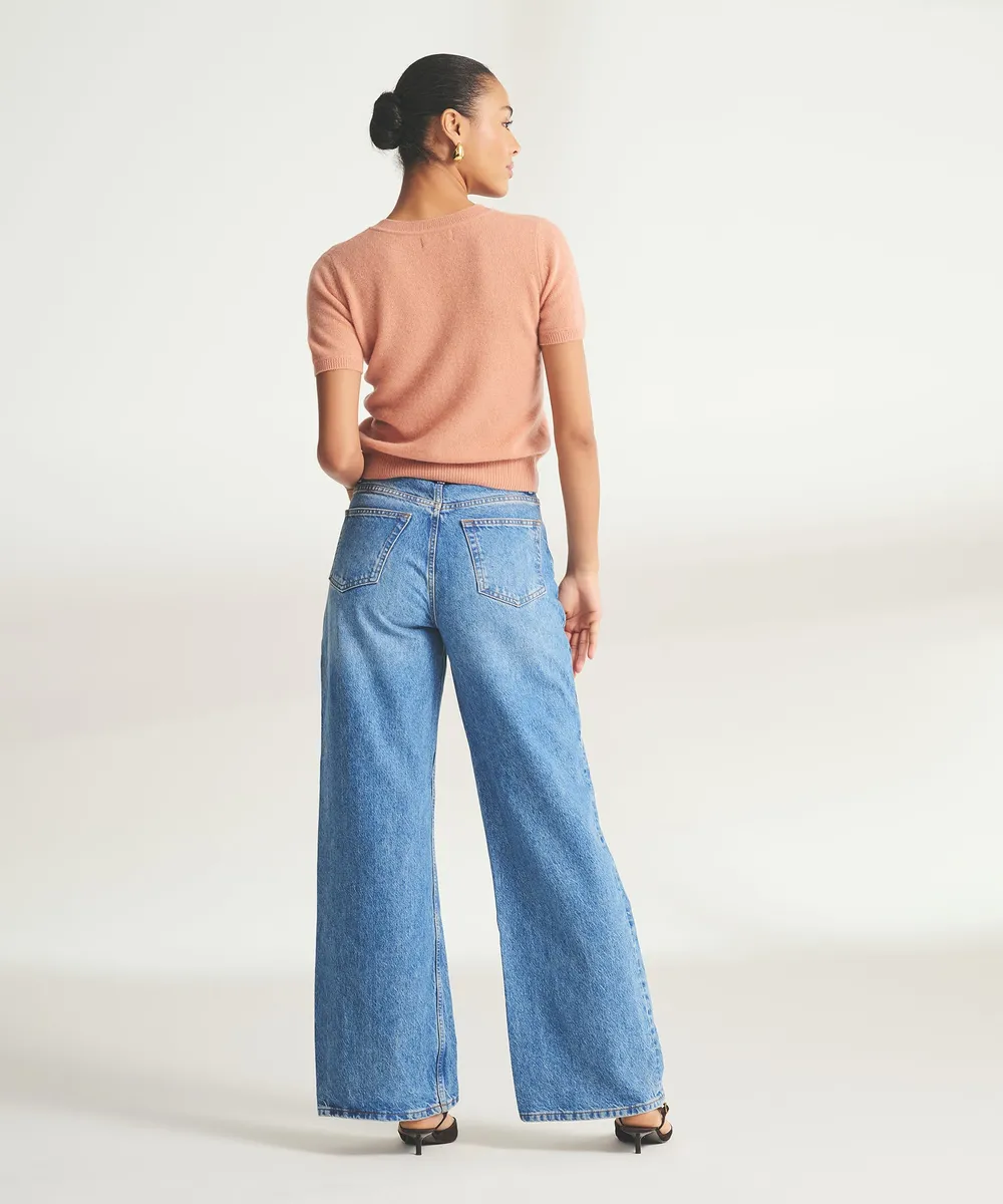 Lightweight Cashmere Short Sleeve Sweater 30