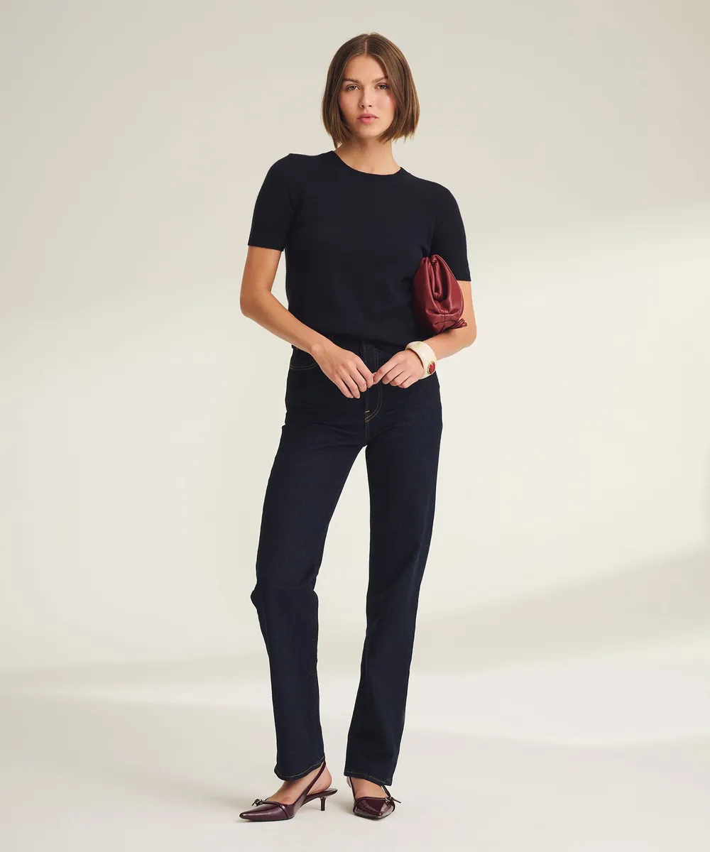 Lightweight Cashmere Short Sleeve Sweater 4