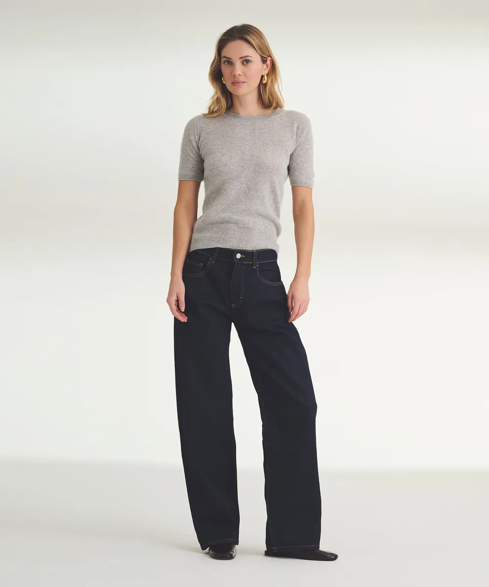 Lightweight Cashmere Short Sleeve Sweater 31