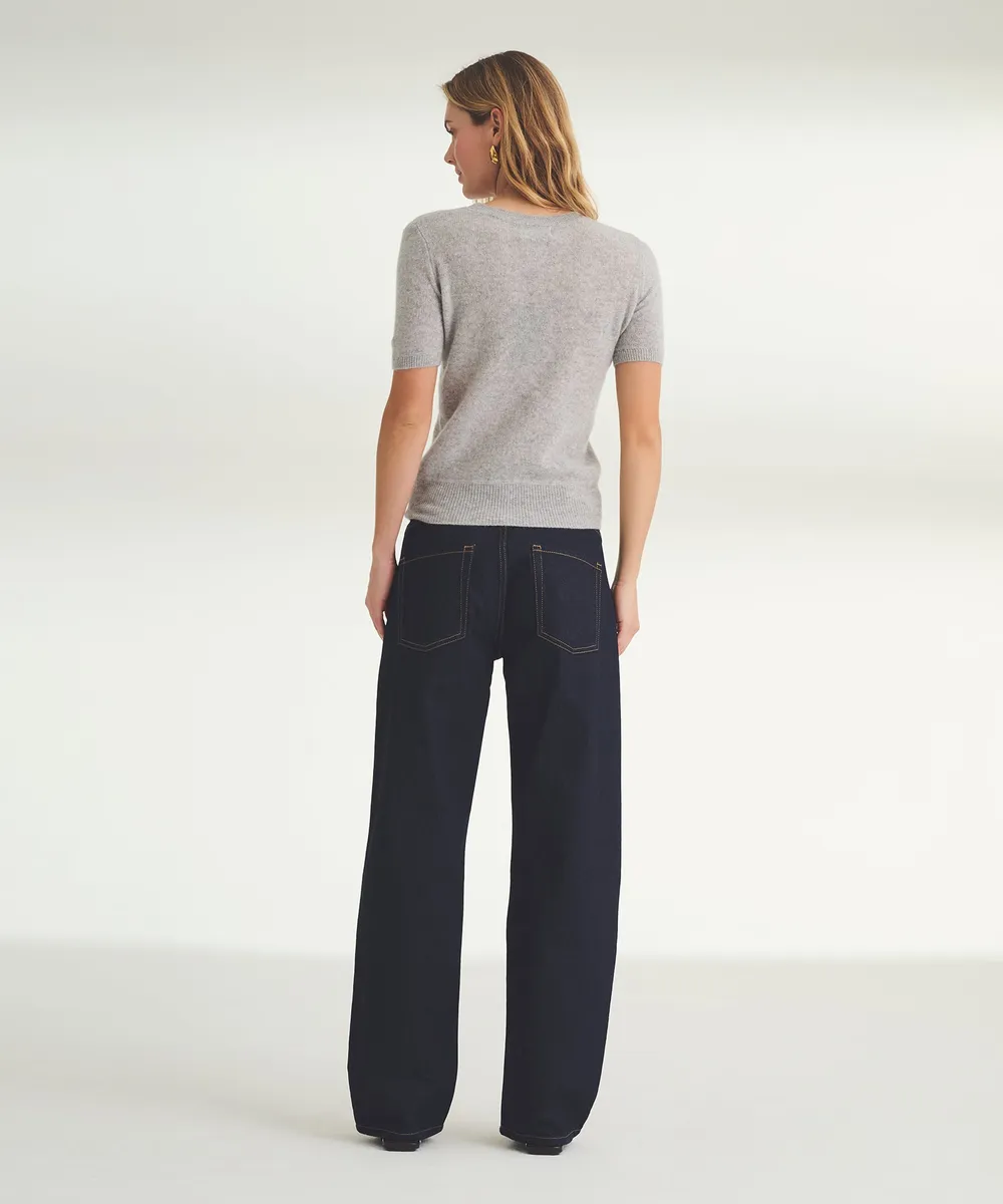 Lightweight Cashmere Short Sleeve Sweater 33