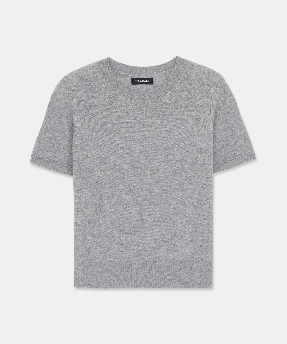 Lightweight Cashmere Short Sleeve Sweater 34