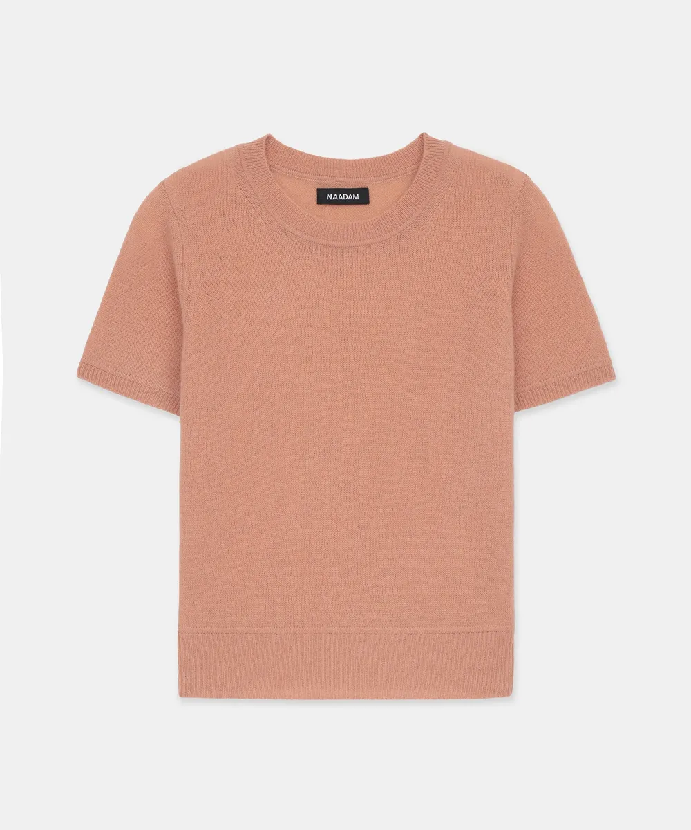 Lightweight Cashmere Short Sleeve Sweater 35