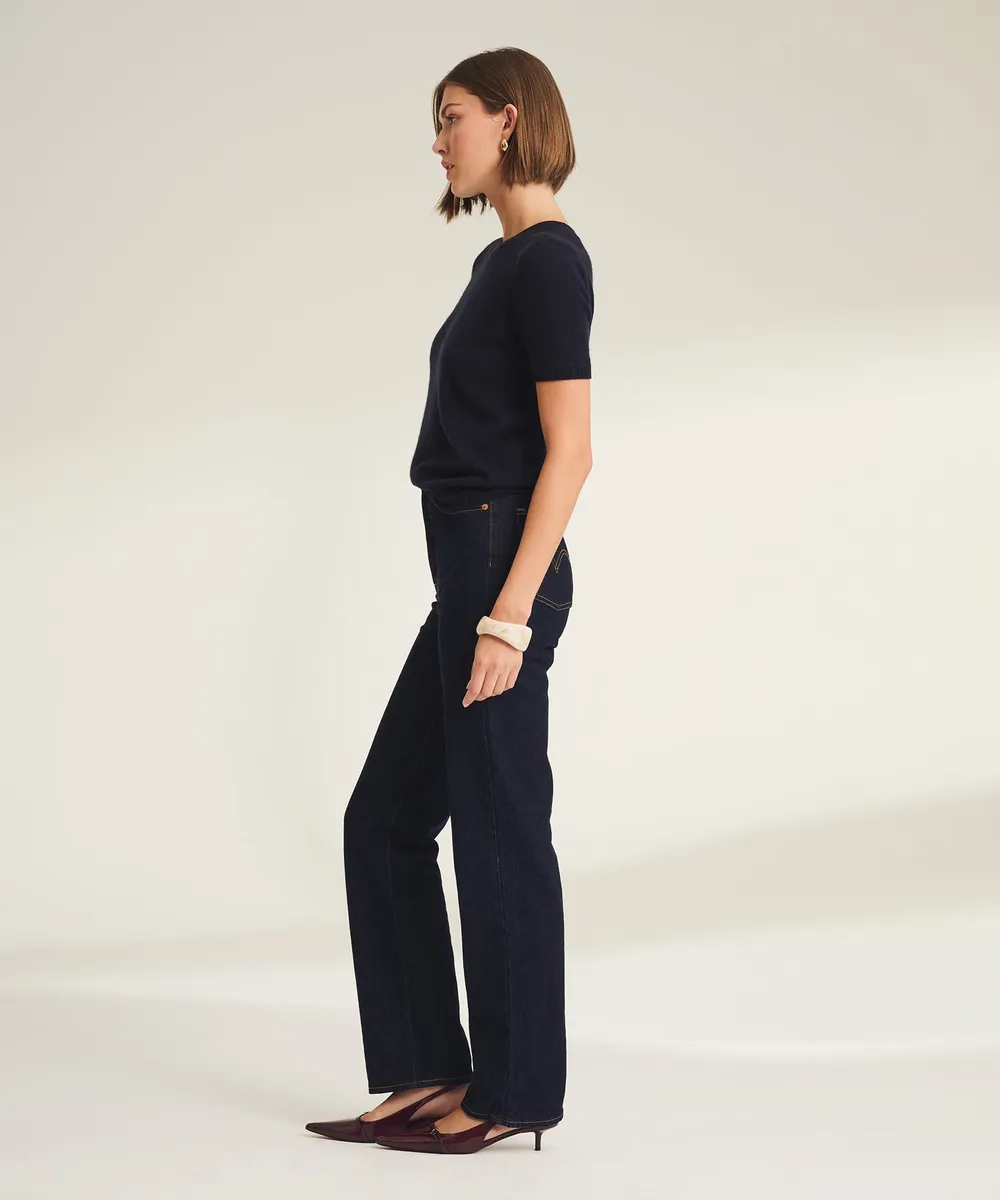 Lightweight Cashmere Short Sleeve Sweater 6