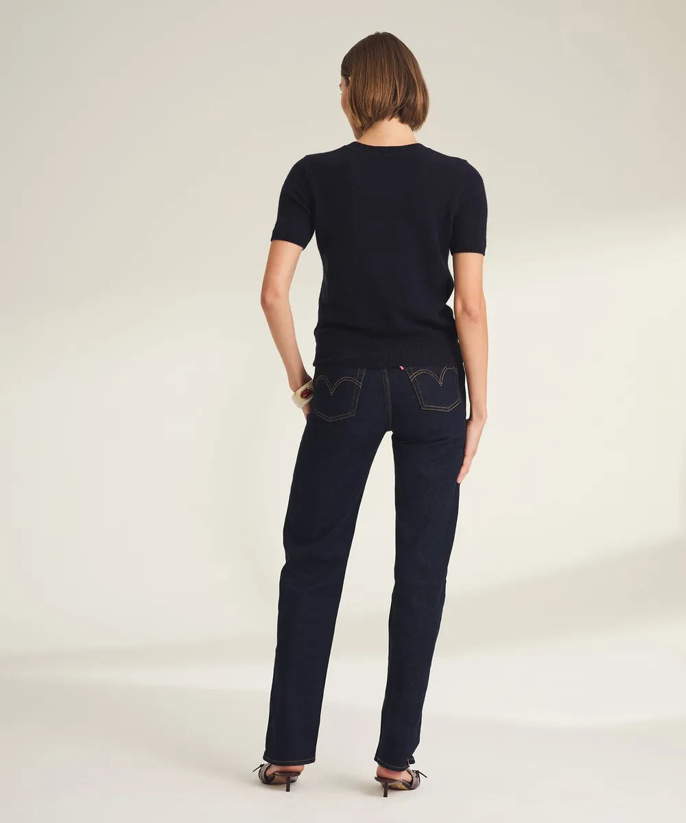 Lightweight Cashmere Short Sleeve Sweater 7