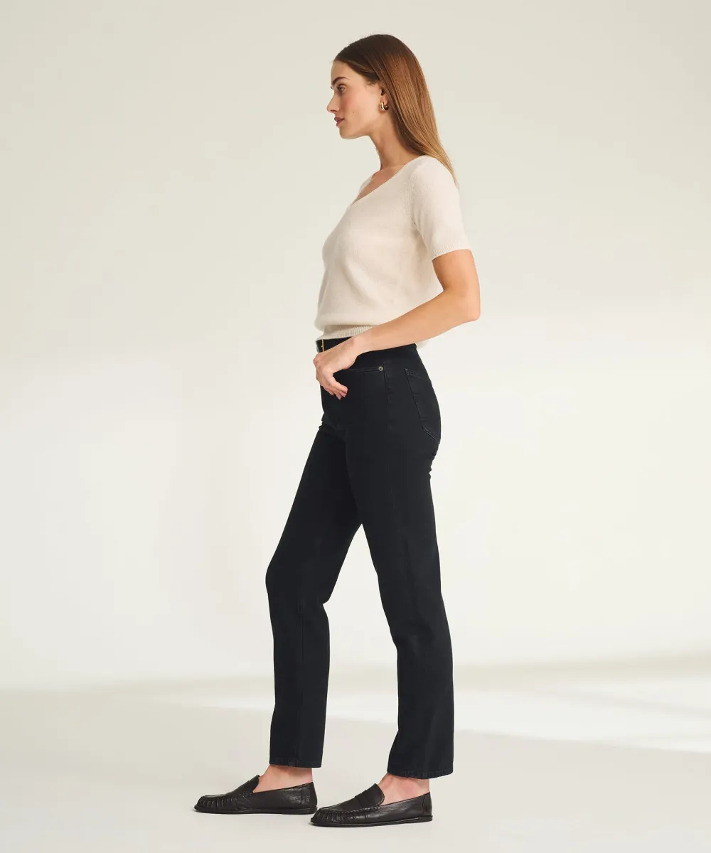 Lightweight Cashmere Short Sleeve V-Neck Sweater 11