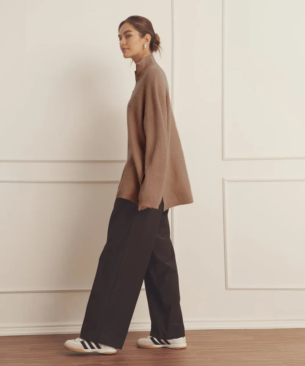 Luxe Cashmere Fisherman Quarter Zip Tunic 9