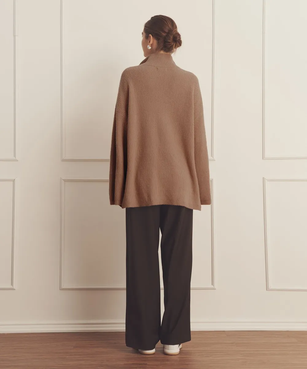 Luxe Cashmere Fisherman Quarter Zip Tunic 10