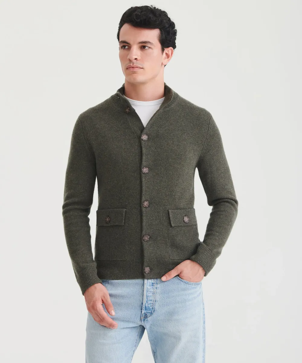 Luxe Cashmere High Neck Cardigan 12