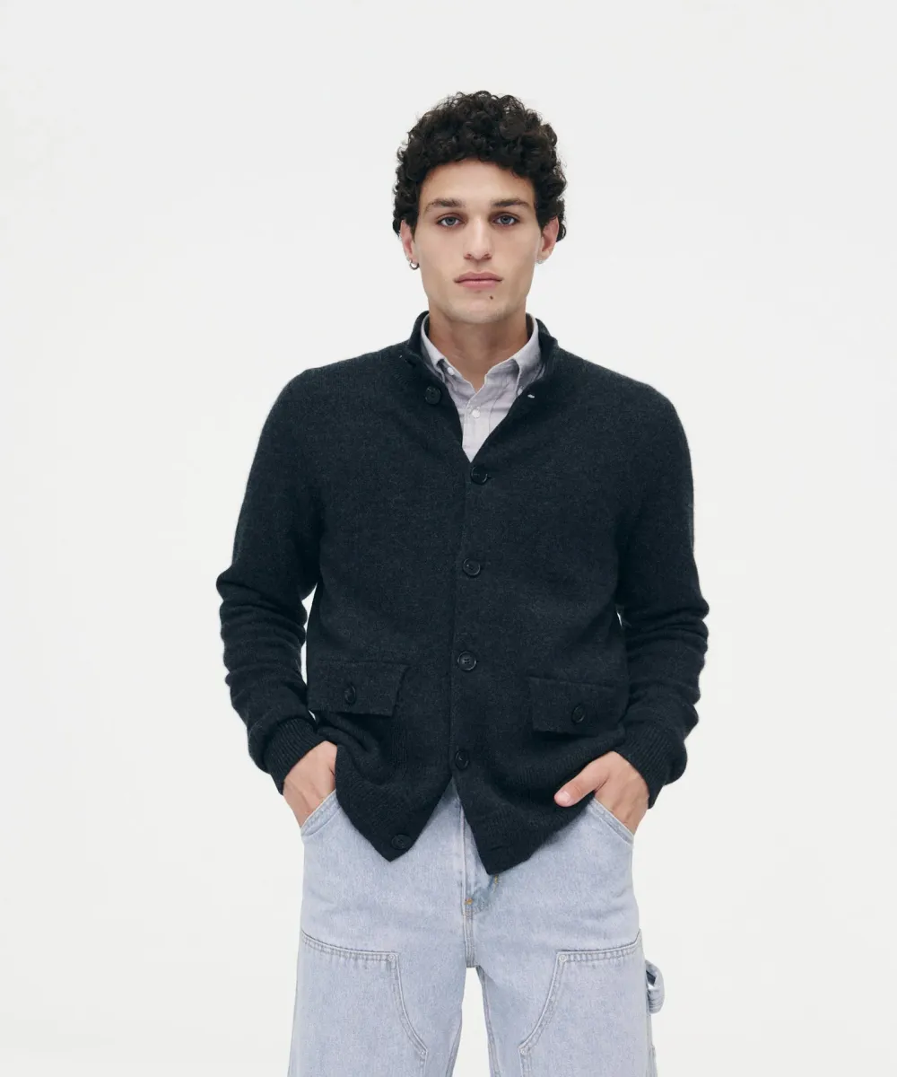 Luxe Cashmere High Neck Cardigan 3