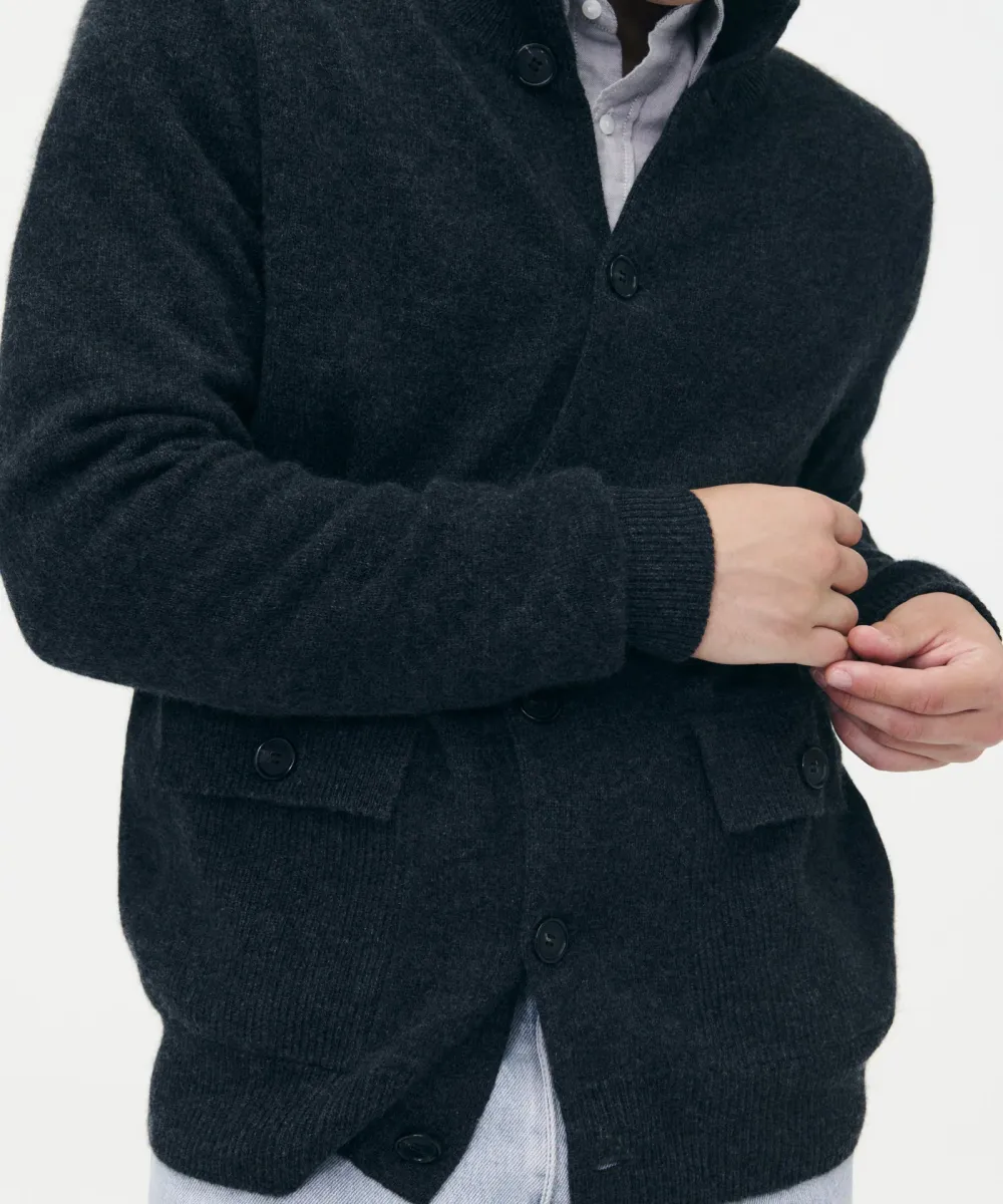 Luxe Cashmere High Neck Cardigan 4