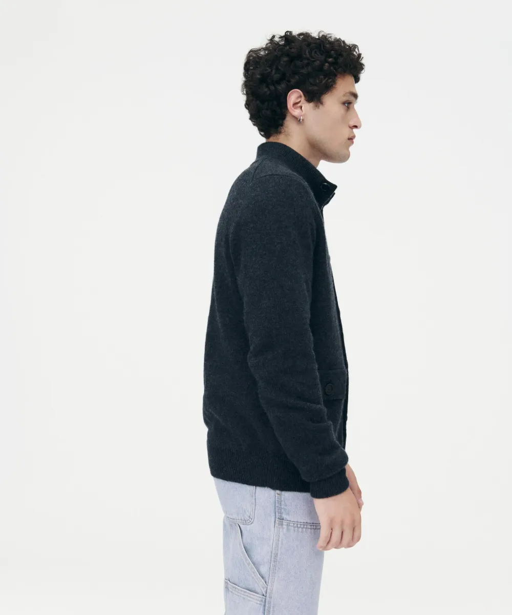 Luxe Cashmere High Neck Cardigan 5